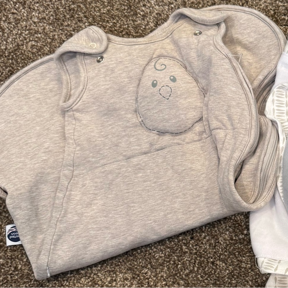 Nested Bean Gray Baby Swaddle